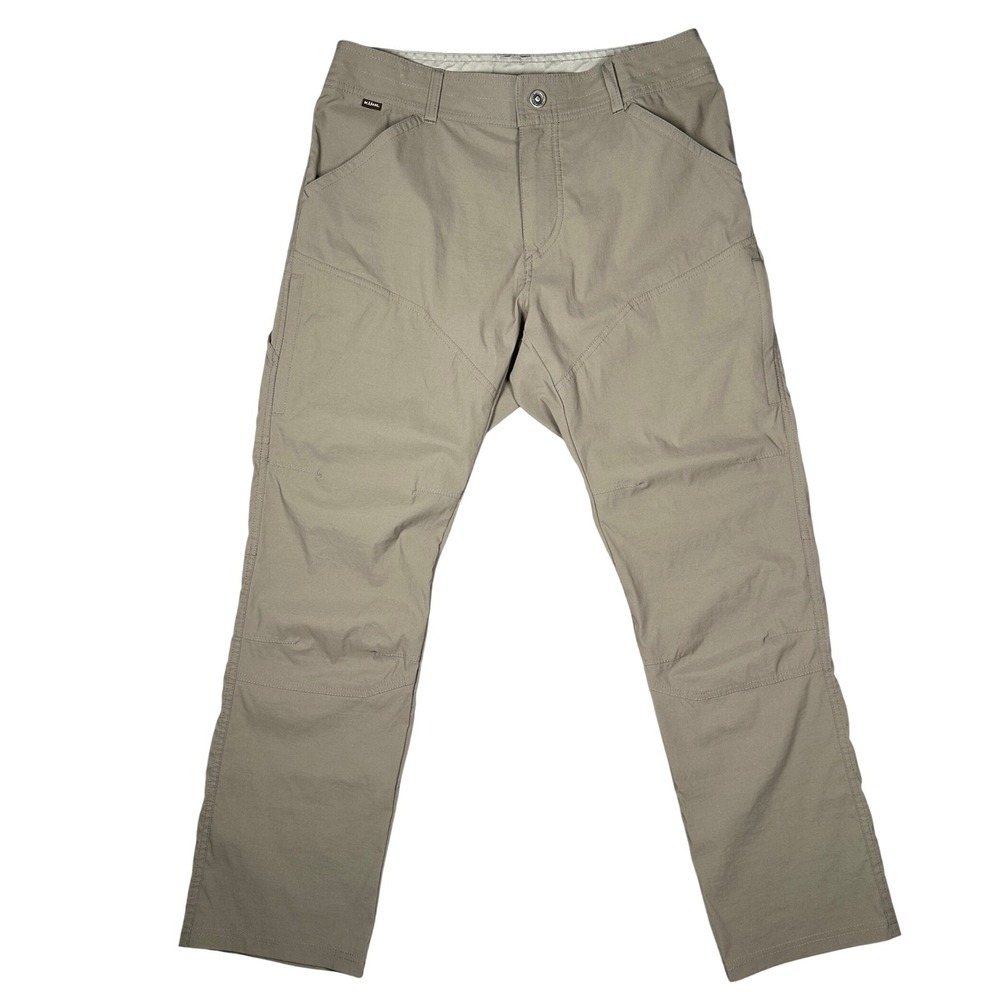 KUHL Renegade Pants Men 33x30 Khaki Hiking Stretch Outdoor UPF 50 Trekk Gorpcore